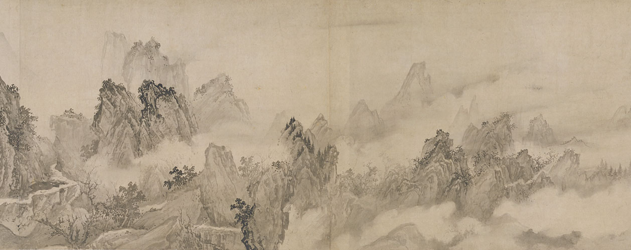 图片[1]-A scroll of Zhao Fu’s mountains and rivers-China Archive